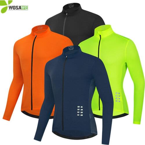 WOSAWE Breathable Unisex MTB Bike Jersey Reflective Shirts Quick Drying Short Long Sleeve Cycling Jerseys Bicycle Clothing Men