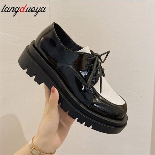 Lolita sneaker Women Oxfords Womens shoes Ladies PU Leather Solid Shoes Female Round Toe Comfortable Footwear Lolita Shoes