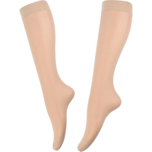 Summer Women Stockings Khaki Black Fashion Transparent Nylon Stockings Women Thin Long Knee Stocking Sexy Female