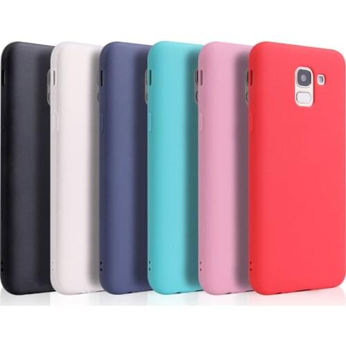 TPU Matte Case For Samsung Galaxy A6 A8 Plus J6 J8 2018 J4 Plus 2018 S8 S9 S10 S20 Plus S20 Ultra Soft Candy color Silicone Case