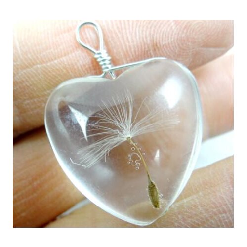 Natural Paardebloem Zaad Kristal Glazen Bal Quartz crystal pendant for diy Jewelry making necklace Accessories20pcs