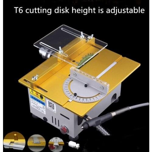 New T6-1 Aluminum miniature table saw high precision DC 24V 7000RPM cutting machine DIY saws precision carpentry chainsaw