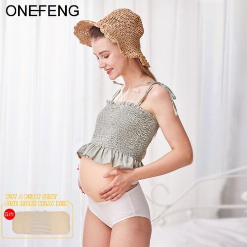 ONEFENG New Style Skin Artificial Fake Silicone Jelly Belly Baby Bump Doll Pregnant Belly 1000-1500g/pc