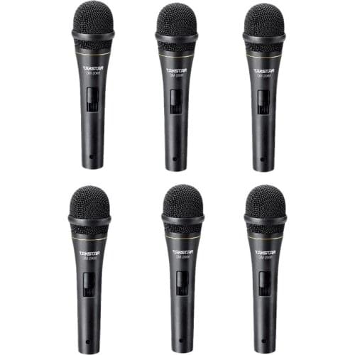 6pcs/lot Takstar DM-2008 Professional wired dynamic Microphone for KTV meeting On-stage performance Computer 6M 6.35mm Cable
