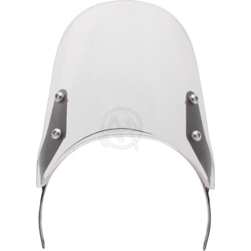 Clear ABS Motorcycle Headlight 7.3" Windshield Compact Sport Wind Deflector Clear Screen For Royal Enfield Classic 500CC Models