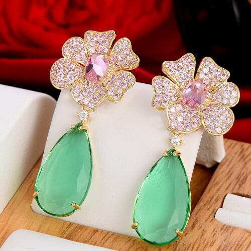 SORAMOORE Luxury Gorgeous Earrings for women Wedding Crystal Zircon CZ Dubai Bridal Earring Bohemian Hot New High Quality 2021