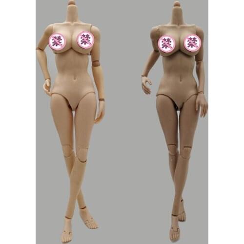 1/6 Scale Sexy Female Body Super-Flexible Figure Pale/Suntan Color for Collectible Action Figurin Dolls Body Big Soft Bust