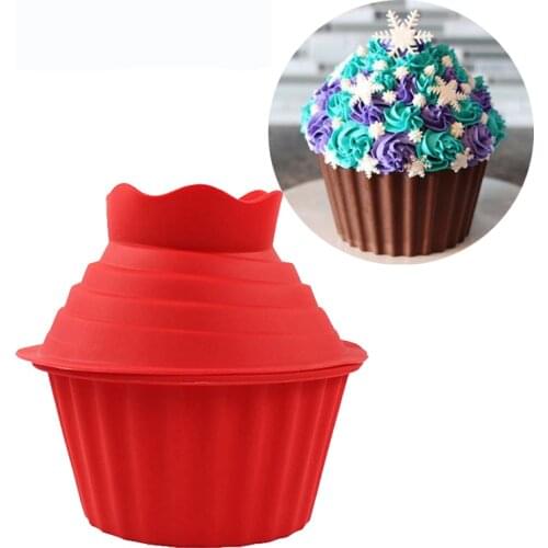 Giant Silicone Mould Big Top Cupcake Mold Non-Stick Heat Resistant Cake Fondant Mold DIY Cake Decorating Baking tools
