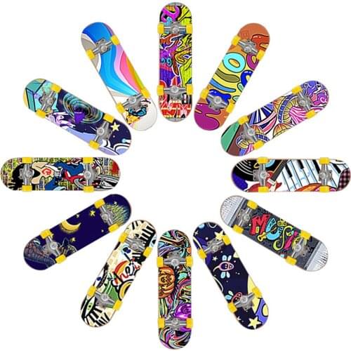 12PCS Fingerboards Professional Mini Finger Skateboard Finger Sports Training Props Learning & Education For Kids Birthday Gifts