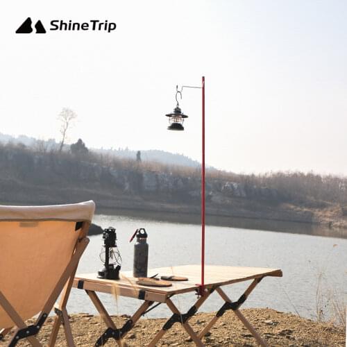 Folding Lamp Pole Camping Table Light Pole Portable & Lightweight Aluminum Light Lamp Lantern Hanger For Outdoor Picnic Hiking