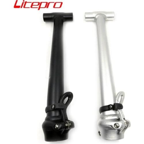 LITEPRO BMX Folding Bike Stem 25.4mm 28.6mm 37cm Outward Folding T Type Stem Aluminum Alloy P8 P18 Folding Bicycle