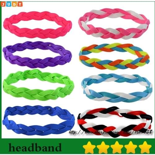 Softball Baseball Sports Braided Headband Sweaty Non Slip Scrunch Girl Soccer Yoga Elastic For Hair Bands Hair Accessories