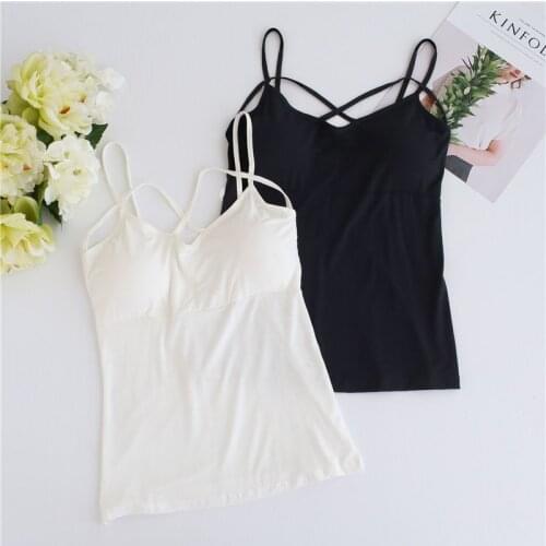 Women Fashion Sling Camisoles Padded Push Up Tank Tops Lace Up Sexy Camisoles Tanks Women Intimates