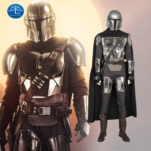 The Mandalorian Cosplay Costume Carnival Halloween Star Wars Superhero Battle Suit Mandalorian Helmet Fancy Outfit Custom Made
