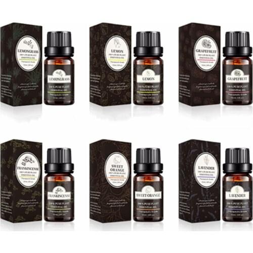 10ML/Bottle Water-Soluble Essential Oil For Air Humidifier Aroma Diffuser 14 Fragrance Natural Plant Oil Lemon Lavender Tea Tree