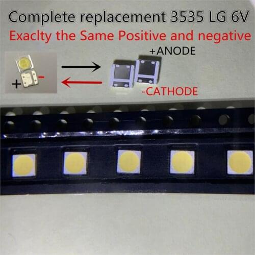 500pcs FOR LG LED LED Backlight 2W 6V 3535 Cool white LCD Backlight for TV TV Application Style-2