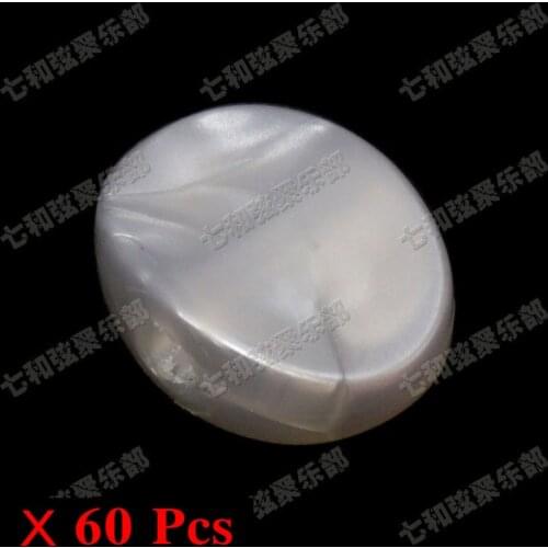 60 Pcs White Pearl Concave Style Small oval Guitar Tuning Pegs Tuners Machine Heads replacement Buttons knobs Handle Tip cap