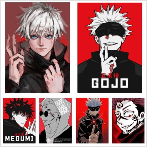 Anime Poster Jujutsu Kaisen Frame Wall Art Pictures Modular Canvas Painting Prints Nordic Modern Living Room Home Decoration