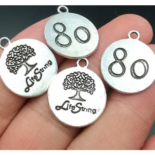 Antiquing 10pcs Life Tree Charms Fit Bracelet 80 Charm Bracelet Necklace for DIY Handmade Jewelry Making