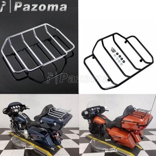 Chorme/Black Motorcycle Top Tour Pak Luggage Rack For Harley Touring Street Glide Road King Road Glide Chopped Razor 53665-87