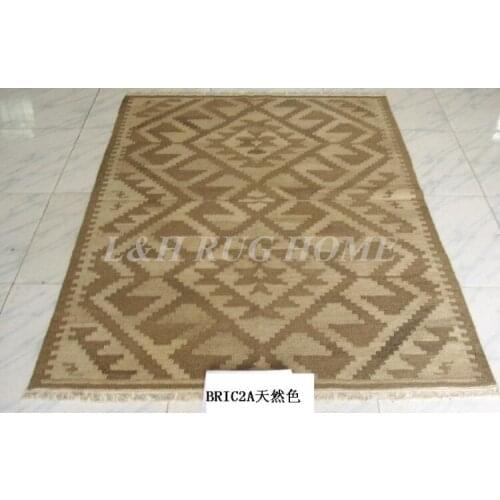 Free shipping 6.5'X8.7' kilim carpets,hand knotted woolen carpets, Pakistan Turkey style rug.Natural color kilim rug