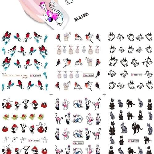 BLE1984-1994 11sheet Water Decal nail art sticker decals accessories nail art water transfer nail stickers for sticker decal