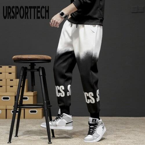 Pants Men Kargo Student Oversized Hip Hop Streetwear Joggers Casual Cargo Pant Trousers Elastic Waist Letter Dance Pant Man Boys