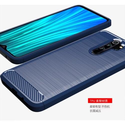 Carbon Finber Case For Xiaomi Redmi Note 8 pro Case Silicone TPU Full Cover For Xiaomi Redmi Note 8 Phone Cover Case