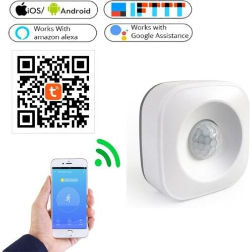 WiFi PIR Motion Sensor, Infrared Detector,Smart Security Alarm Sensor,APP Control Notifications,Compatible with Tuya Smart Life