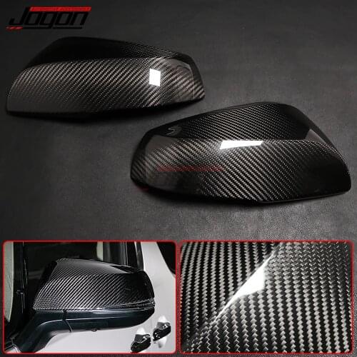 For Toyota Alphard Vellfire AH30 16-19 Tacoma Highlander For Lexus LM RAV4 XA50 Real Carbon Fiber Rear View Mirror Cover Caps