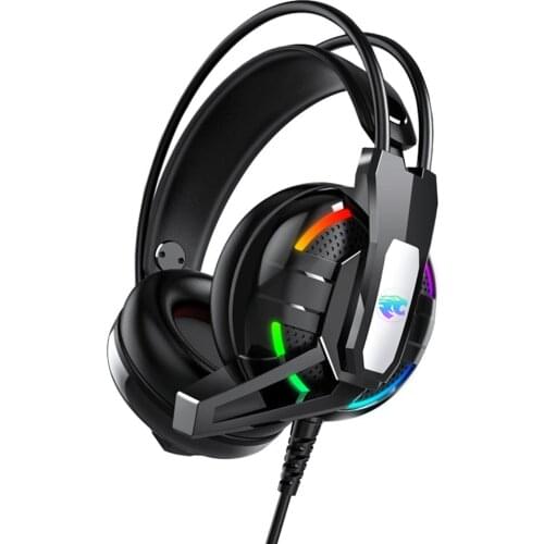 Gaming Headset Fone Gamer Noise Cancelling Over Ear Headphone With Microphone RGB Light Wired Headphones For PC PS4 Xbox One