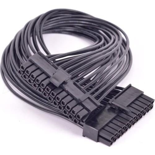 4PCS ATX 24Pin to 20+4Pin 20Pin Power Supply Cable PSU Power 24Pin to 24 Pin Male to male Port adapter Converter Cable18AWG
