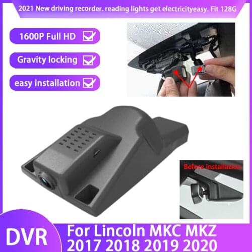 Easy to install Car DVR Video Recorder Dash Cam Camera For Lincoln MKC MKZ 2017 To 2020 Full hd 1600p Novatek 96675 + SONY MX307