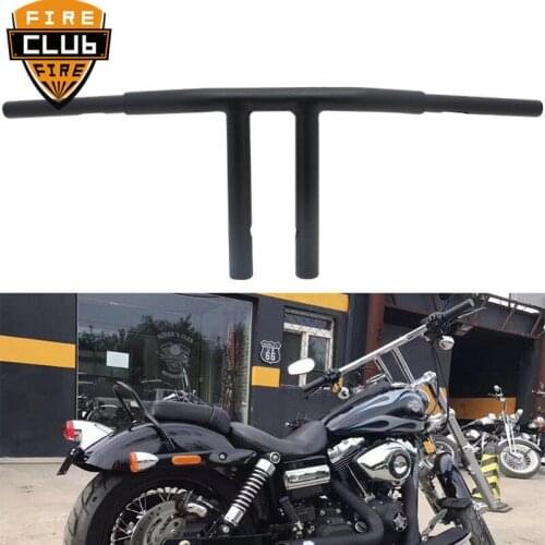 Motorcycle 1-1/4" Drag Bar T bar T-bar Handlebar Black Chrome For Harley Sportster XL DYNA LOW RIDER 10" RISE T-Bar Handlebar