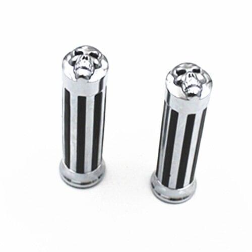 Pair Chrome THROTTLE HAND GRIPS for 1" Honda Shadow VT VTX Suzuki Boulevard C50 Cruiser Chopper Custom Bike