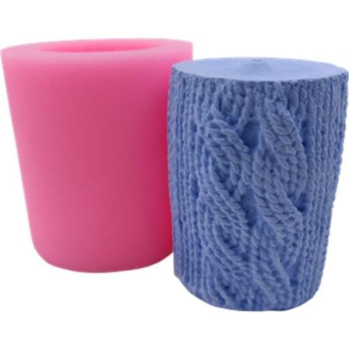 Yarn Design Candle Molds 3D Silicone Mold for Cylinder Candle Making