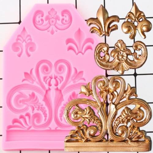 Sugarcraft Relief Cake Border Fondant Mold Party Candy Polymer Clay Chocolate Molds Cookie Baking Silicone Cake Decorating Tools