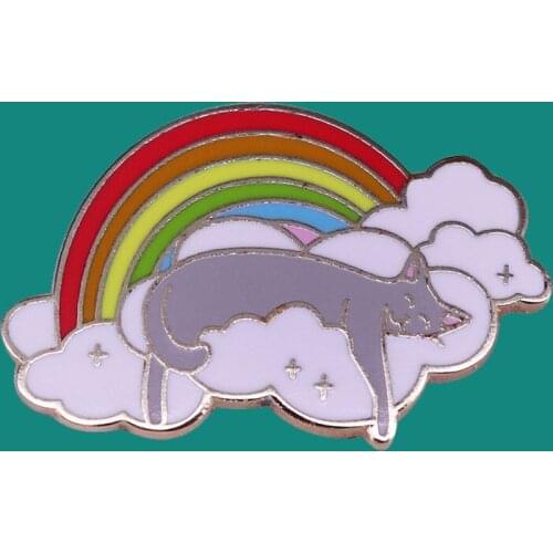 Cute Unicorn Lapel Brooch Collect Cloud Rainbow Metal Pins Backpack Collar Adorn Cartoon Badges Children Fashion Jewelry Gifts