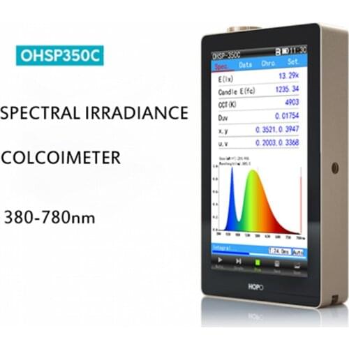 Hopoocolor OHSP350C light meter CCT CRI Lux Spectral meter