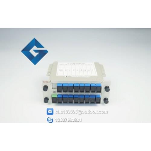 SUNSEA Fiber Branching Device 1x16 Box Cassette Card Inserting PLC splitter Module SC Connector