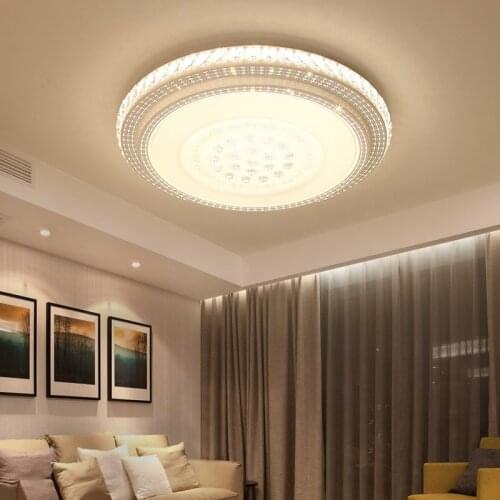 Led ceiling lamp luxury crystal lamp living room lamp rectangular atmosphere modern simple bedroom restaurant lighting led lamps