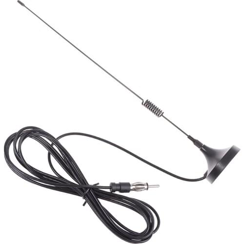 Universal Car Signal Booster Antenna Auto Roof Mast Whip Stereo Radio FM/AM Signal Aerial Magnetic Base Roof Radio Car Accessory