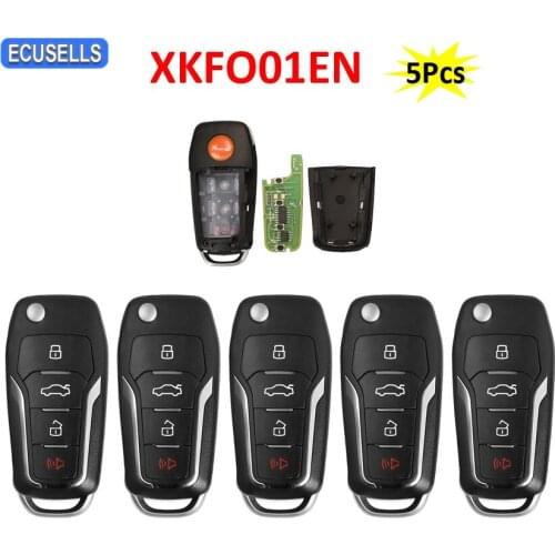 5Pcs/Lot Xhorse XKFO01EN 4 Buttons XK Series Universal Wire Remote VVDI Remote Car Key For VVDI2 / VVDI Mini / Key Tool Max