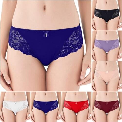 WomenS Underwear Swimming Cloth Lace Mid-Waist WomenS Underwear Lining Cotton WomenS Briefs Different Models стринги 04