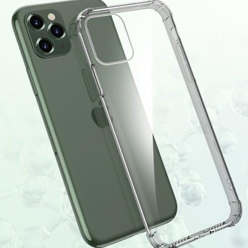 1000pcs Shockproof Bumper Transparent Silicone Phone Case For iPhone 11 X XS XR XS Max 8 7 6 6S Plus Clear protection Back Cove
