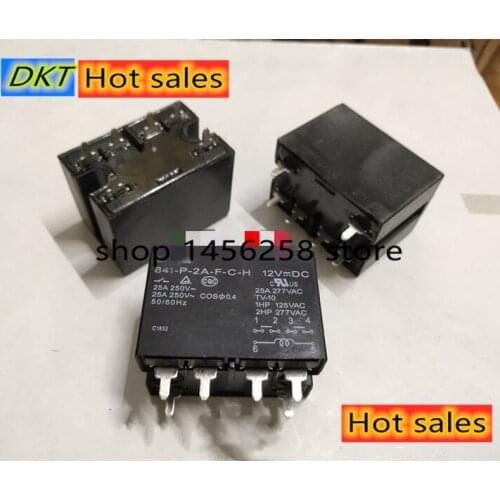 2PCS 100% NEW REALY 841-P-2A-F-C-H 12VDC 12V 25A 6-pin
