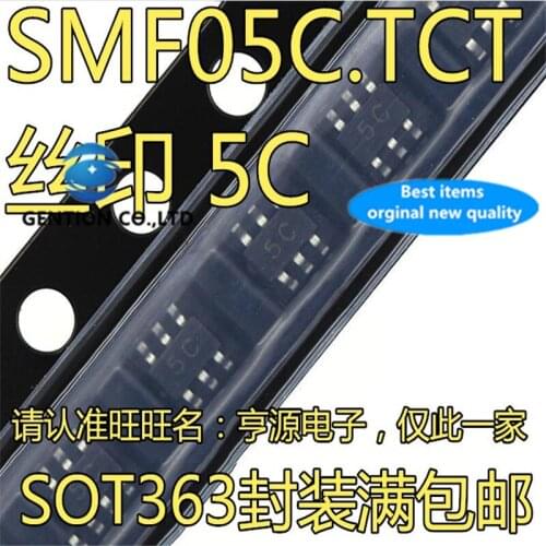 50Pcs SMF05C SMF05C.TCT SOT363 Silkscreen 5C SC70-6 Electrostatic protection in stock 100% new and original