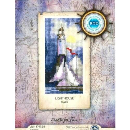 6-RTO EH354 Light house cross stitch 11CT 18ct 14ct cotton thread embroidery DIY handmade needlework