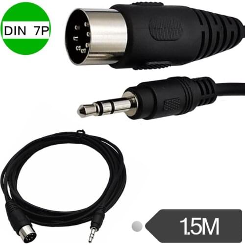 DIN 7Pin public to DC3.5mm public computer TV mobile phone MP3 audio and video cable MIDI7 core DIN7P