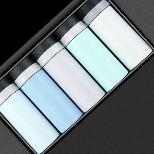 5pcs/lot Sexy Men Boxer Male Underwear Boxer Breathable Men Boxers Solid Print Underpants Comfortable Man Panties Ropa Hombre